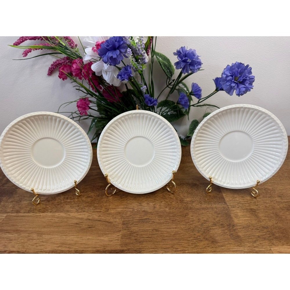 Vintage Wedgwood Edme Etruria Creamware Tea Saucers England Set 3 Replacement